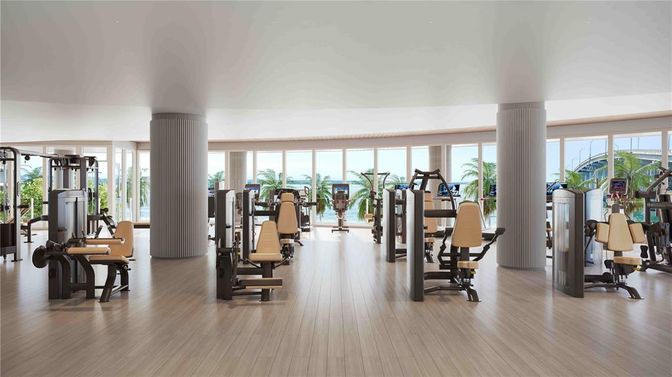Fitness Equipment, Gym, Interior, Wood Texture Flooring