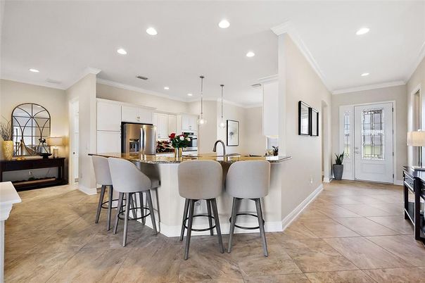 Interior, Kitchen, Pendant Lights, Recessed Lighting, Stainless Steel Appliances