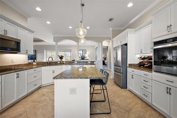 Interior, Kitchen, Pendant Lights, Recessed Lighting, Stainless Steel Appliances