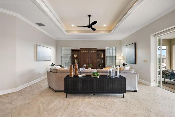 Interior, Living room, Recessed Lighting