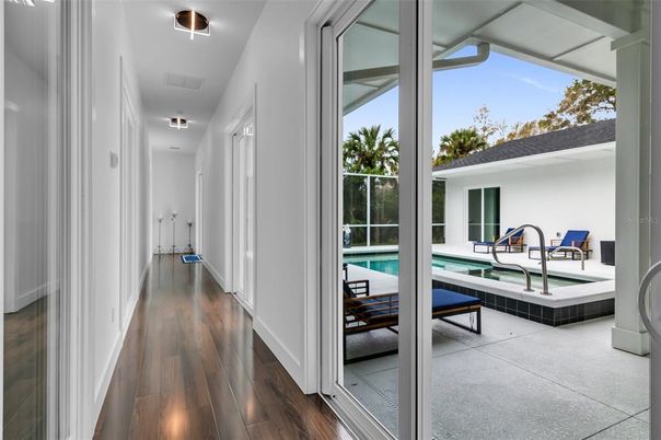 Interior, Pool, Wood Texture Flooring