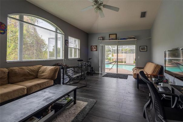 Interior, Living room, Pool, Wood Texture Flooring