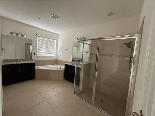 Bathroom, Dual Sink Vanities, Glass Shower, Interior