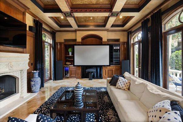 Fireplace, Interior, Living room, Recessed Lighting
