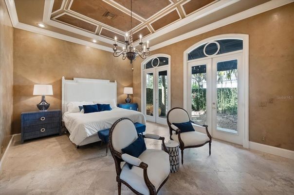 Bedroom, Chandelier, Interior, Pendant Lights, Recessed Lighting