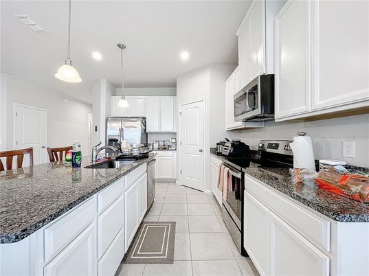 Interior, Kitchen, Pendant Lights, Recessed Lighting, Stainless Steel Appliances