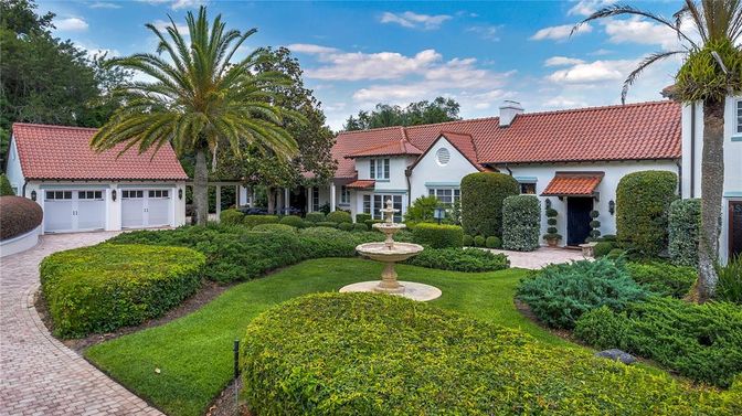 Attached, Backyard, Exterior, Facade, Spanish Mediterranean