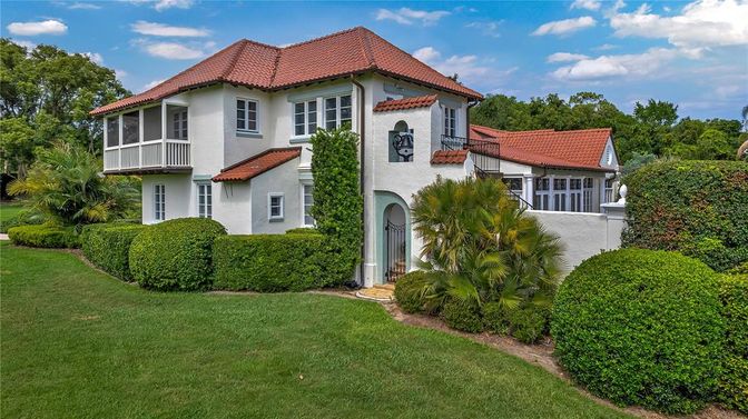 Backyard, Exterior, Facade, Spanish Mediterranean