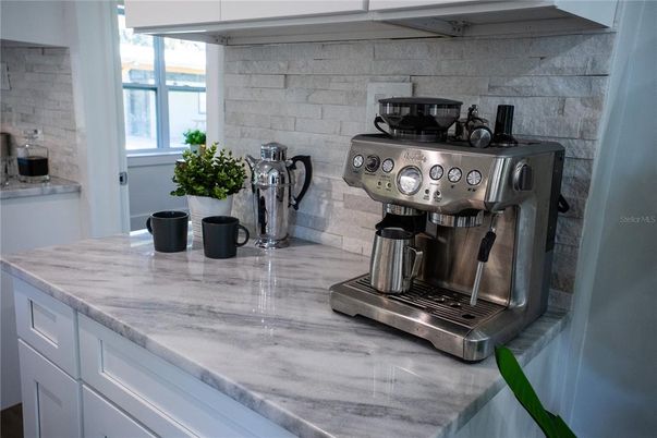 Interior, Kitchen, Stainless Steel Appliances, Stone Walls