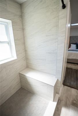 Bathroom, Bedroom, Interior, Marble Walls, Wood Texture Flooring