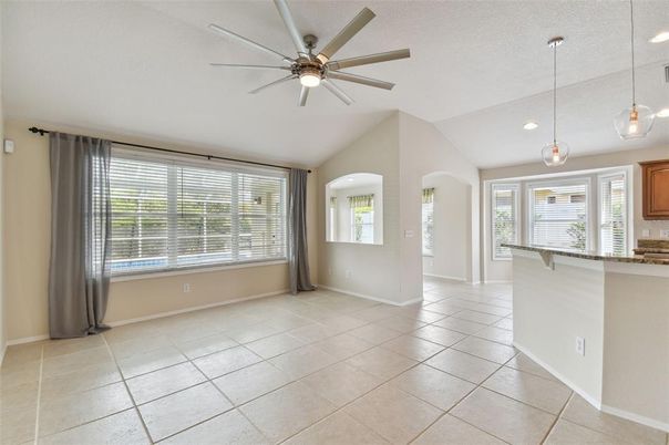 Empty room, Interior, Pendant Lights, Recessed Lighting