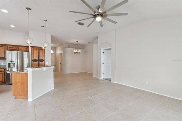 Chandelier, Interior, Kitchen, Pendant Lights, Recessed Lighting, Stainless Steel Appliances