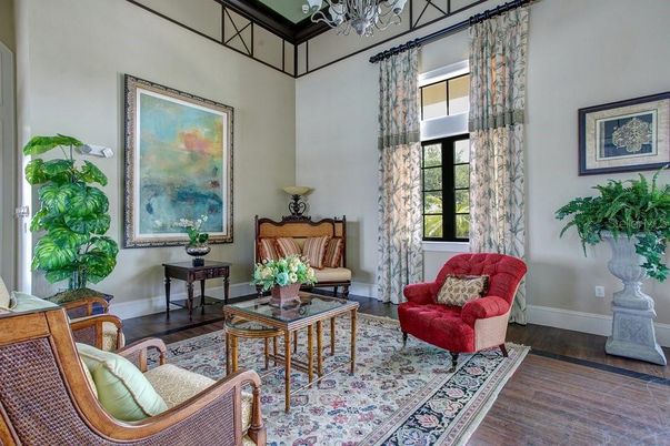 Chandelier, Interior, Living room, Wood Texture Flooring