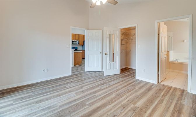 Empty room, Interior, Kitchen, Wood Texture Flooring