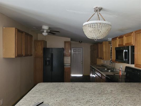 Chandelier, Interior, Kitchen, Wood Texture Flooring