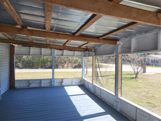Interior, Sun Room, Wooden Beams, Wood Texture Flooring