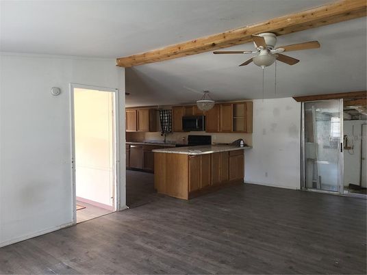 Interior, Kitchen, Wooden Beams, Wood Texture Flooring