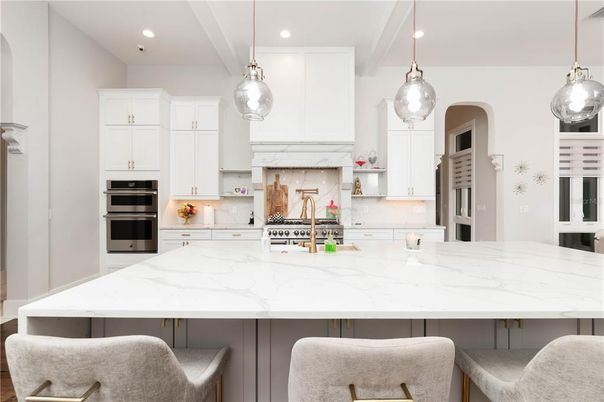 Interior, Kitchen, Pendant Lights, Recessed Lighting, Stainless Steel Appliances