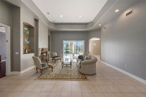 Fireplace, Interior, Living room, Recessed Lighting