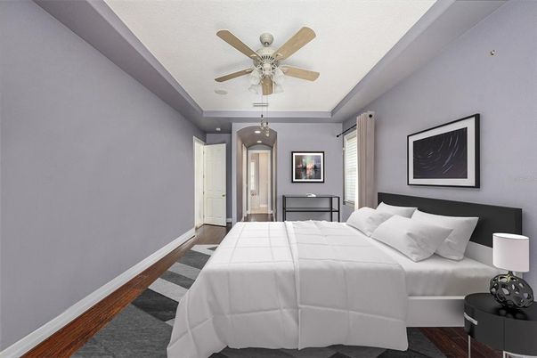 Bedroom, Interior, Wood Texture Flooring