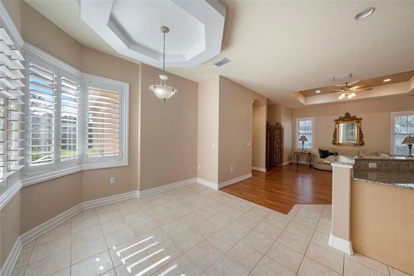 Interior, Living room, Pendant Lights, Recessed Lighting, Wood Texture Flooring
