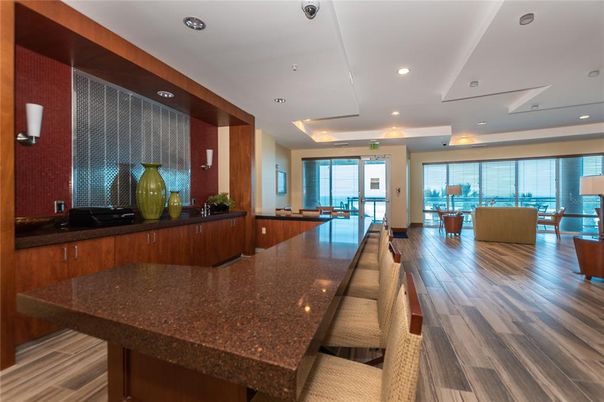 Dining room, Interior, Living room, Recessed Lighting, Wood Texture Flooring