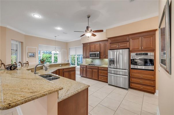 Interior, Kitchen, Pendant Lights, Recessed Lighting, Stainless Steel Appliances