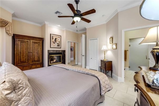 Bedroom, Fireplace, Interior