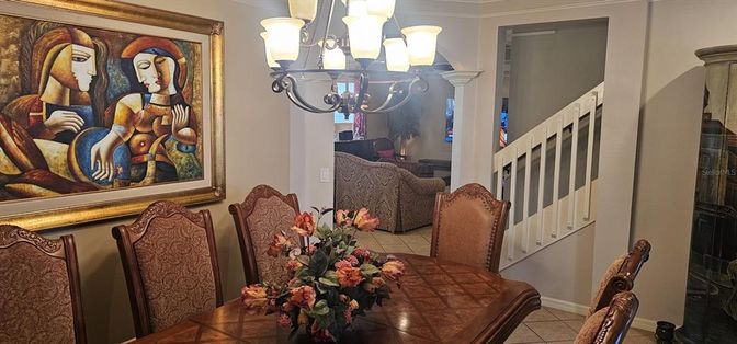 Chandelier, Dining room, Interior