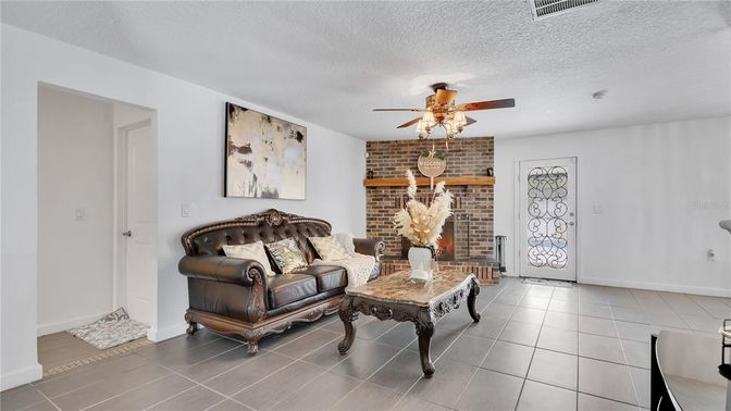 Fireplace, Interior, Stone Walls