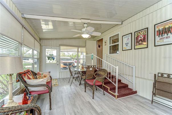 Dining room, Interior, Sun Room, Wood Texture Flooring