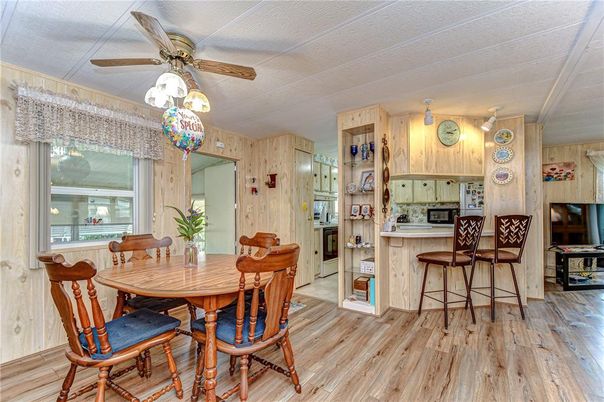 Dining room, Interior, Kitchen, Wood Texture Flooring, Wooden Walls