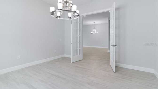 Chandelier, Empty room, Interior, Wood Texture Flooring