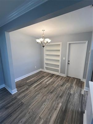 Chandelier, Empty room, Interior, Wood Texture Flooring