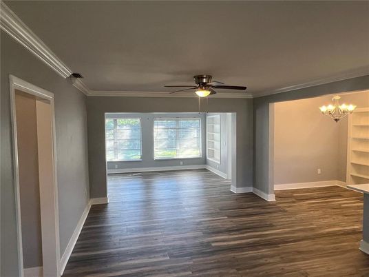 Chandelier, Empty room, Interior, Wood Texture Flooring