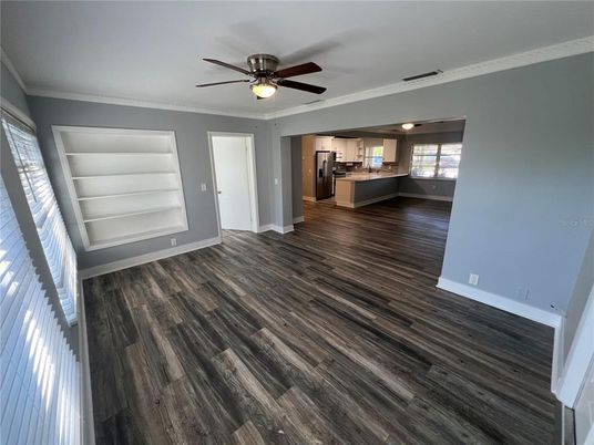 Empty room, Interior, Kitchen, Wood Texture Flooring