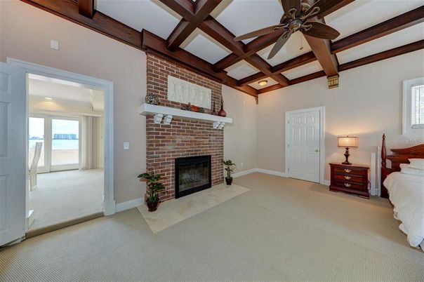 Fireplace, Interior, Stone Walls, Wooden Beams