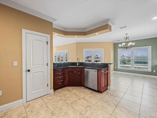 Chandelier, Interior, Kitchen, Recessed Lighting