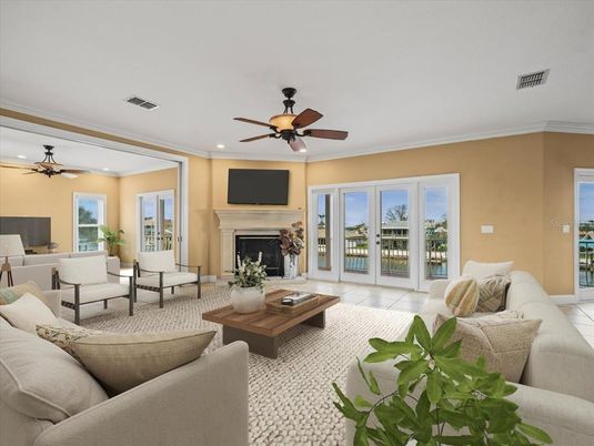Fireplace, Interior, Living room, Recessed Lighting