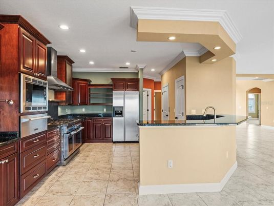 Interior, Kitchen, Recessed Lighting, Stainless Steel Appliances