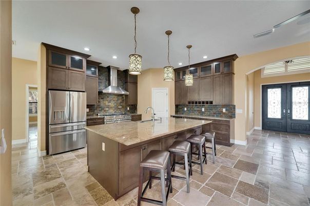 Interior, Kitchen, Pendant Lights, Recessed Lighting, Stainless Steel Appliances