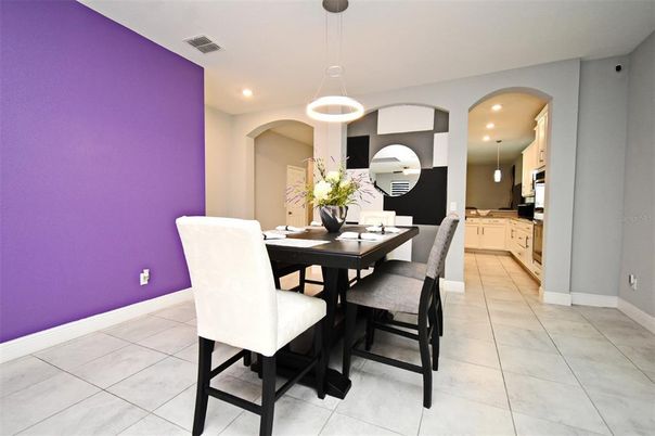 Dining room, Interior, Kitchen, Pendant Lights, Recessed Lighting