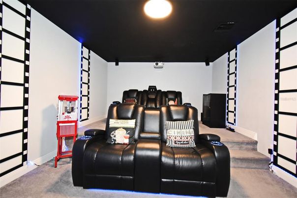 Home Theatre Room, Interior, Recessed Lighting, Theatre Room