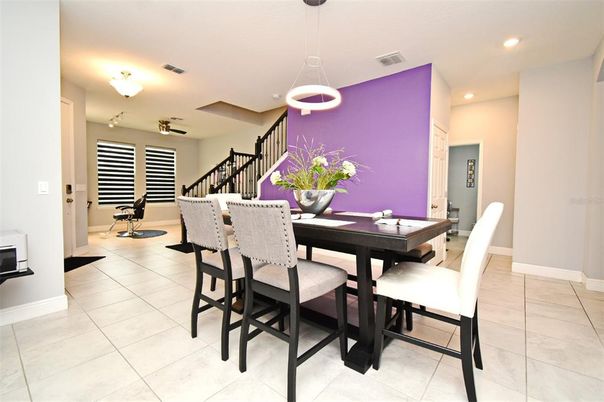 Dining room, Interior, Pendant Lights, Recessed Lighting