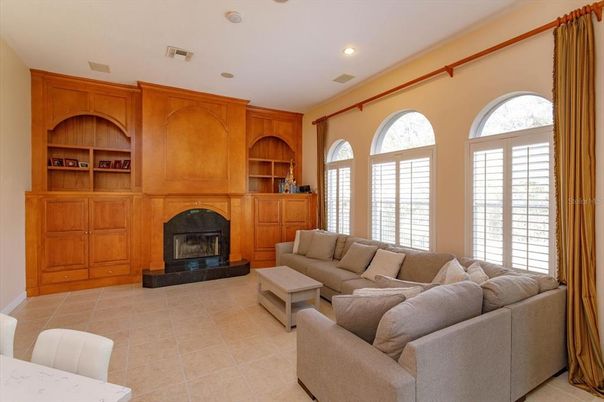 Fireplace, Interior, Living room, Recessed Lighting