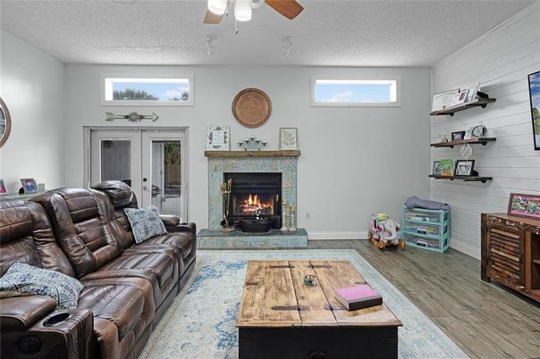 Fireplace, Interior, Living room, Wood Texture Flooring