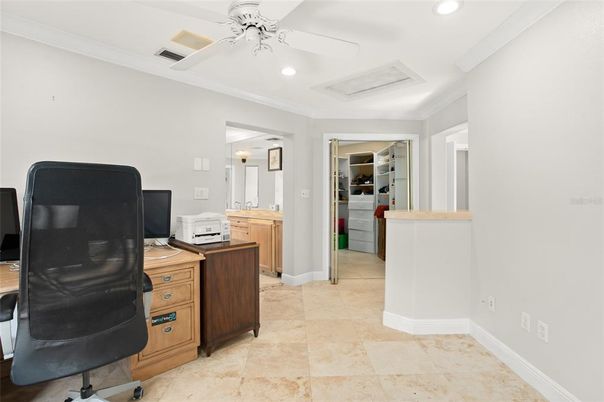 Home Office, Interior, Recessed Lighting