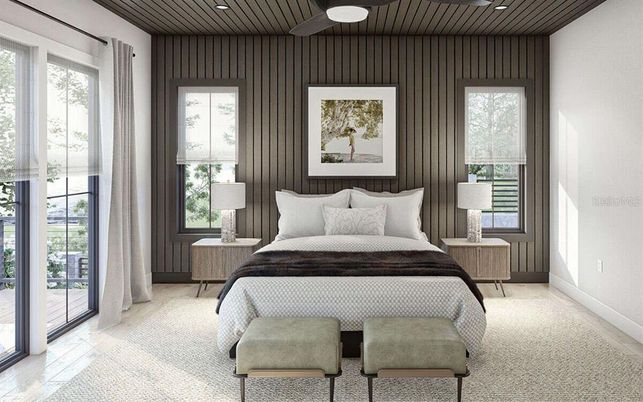Bedroom, Interior, Recessed Lighting