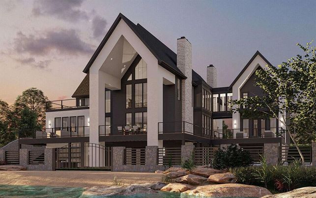 Backyard, Exterior, Facade, Tudor Revival