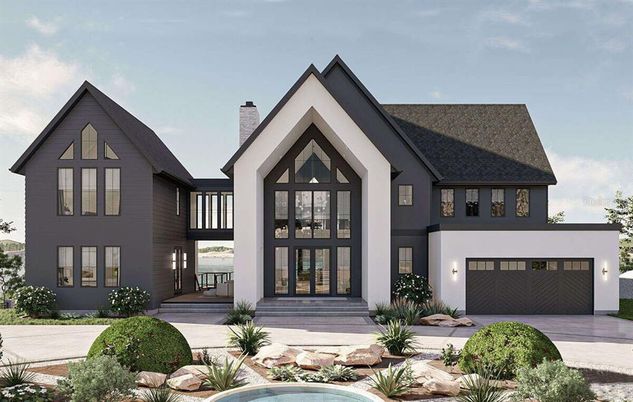 Attached, Exterior, Facade, Farmhouse